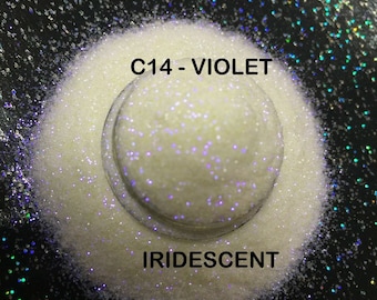 36 Iridescent Colours Fine Glitter Dust Nails Art Face Body Eye Shadow Crafts  (IRIDESCENT - Violet - C14)