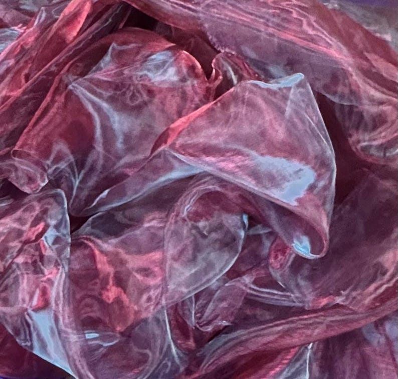 Two Tone Sheer Organza Fabric Voile for Curtain Weddings Decor 145/150cm Wide TT 10