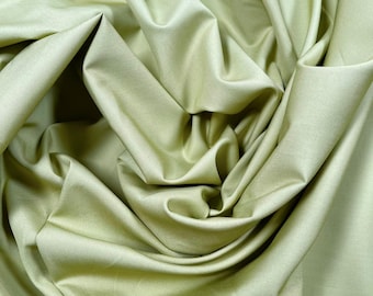 Rose & Hubble Plain 100% Cotton Poplin Fabric Sold By The Metre ( SAGE )