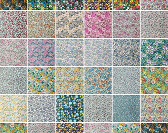 100% Pure Cotton 200 Thread Count Percale Floral Prints 112cm Wide Fabric