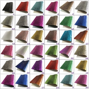 Chunky Sparkling Glitter Fabric in A4.A5 & A6 Sheets Hair Bows Crafts Code #021