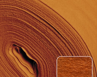 Felt Craft Fabric A Variety of Over 100 Colours Sold per metre 44" - 112cm Wide ( Ginger Brown– Colour 107 )