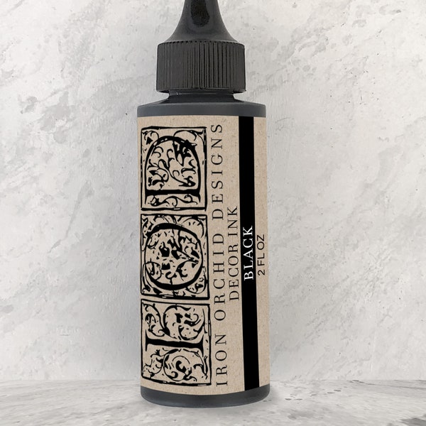 Iron Orchid Design Decor lnk Black 2 Ounce for Stamping IOD Black Ink