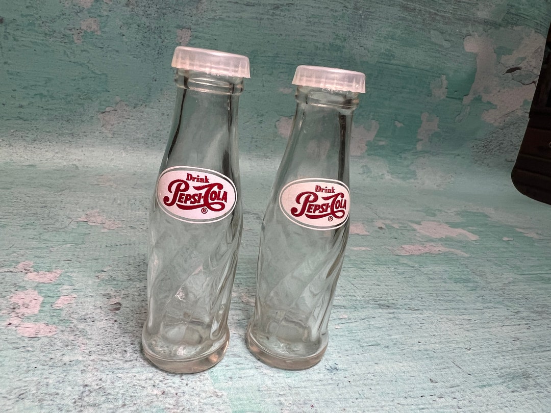 Selling: Vintage Pepsi Cola Salt and Pepper Shakers Glass