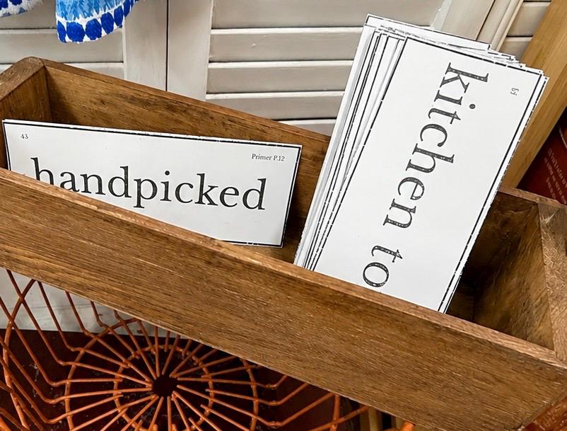 Antique Booth Word Cards Printable Set 1 Vintage Display Labels Junk ...