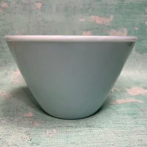 Vintage Delphite Turquoise Blue Fire King Splash Proof Bowl Original Marked Fire King Oven Ware