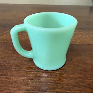 Jadeite Green Cup Mug Fire-King D Handle Beautiful Coffee Cup Original Fire King Oven Ware Not a Reproduction