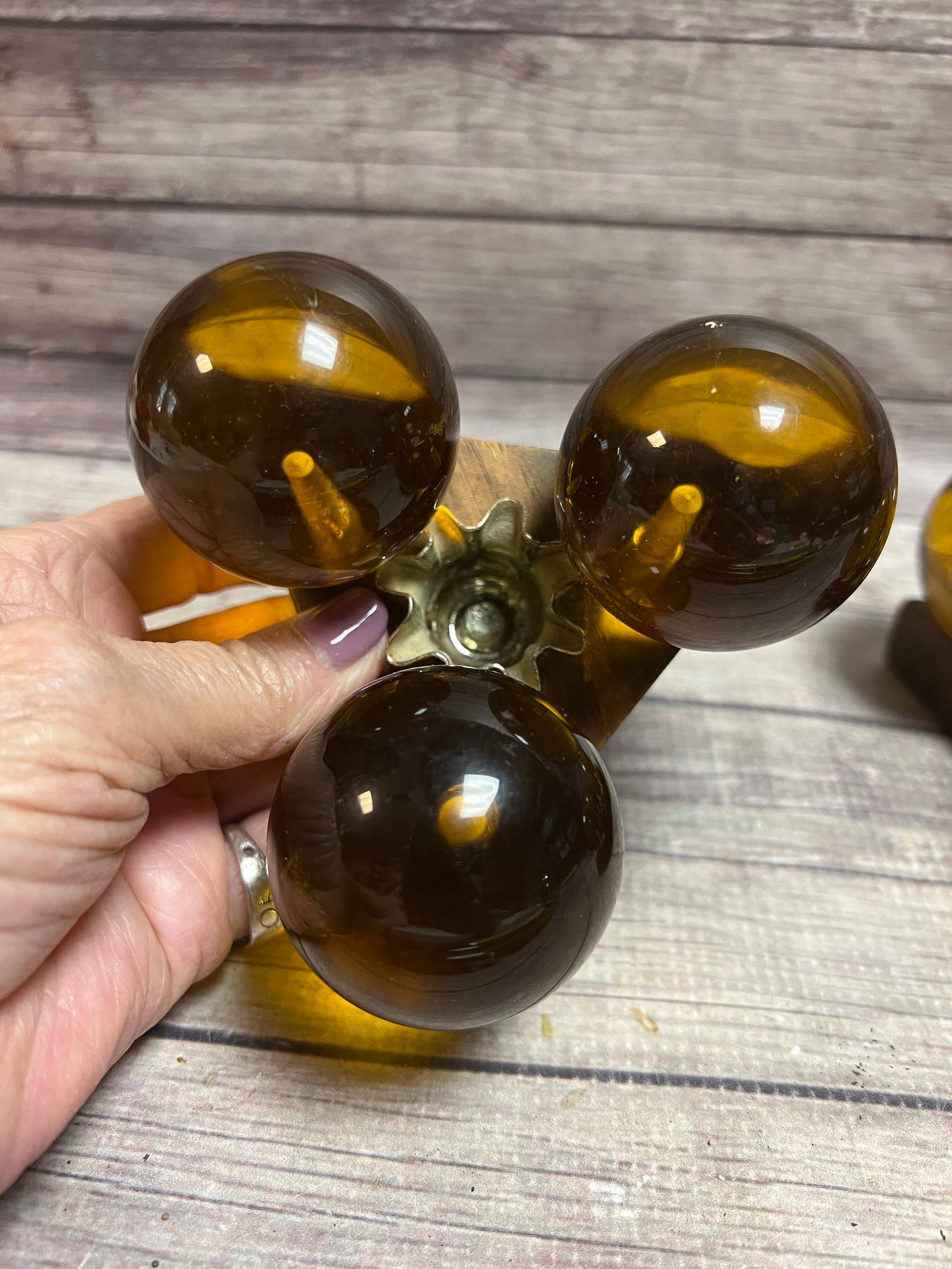 Vintage Lucite Grape Candle Holders With 3 Grapes and 2 Lucite Etsy