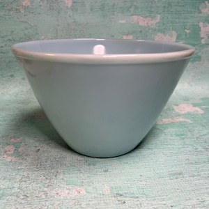 Vintage Delphite Turquoise Blue Fire King Splash Proof Bowl Original Marked Fire King Oven Ware