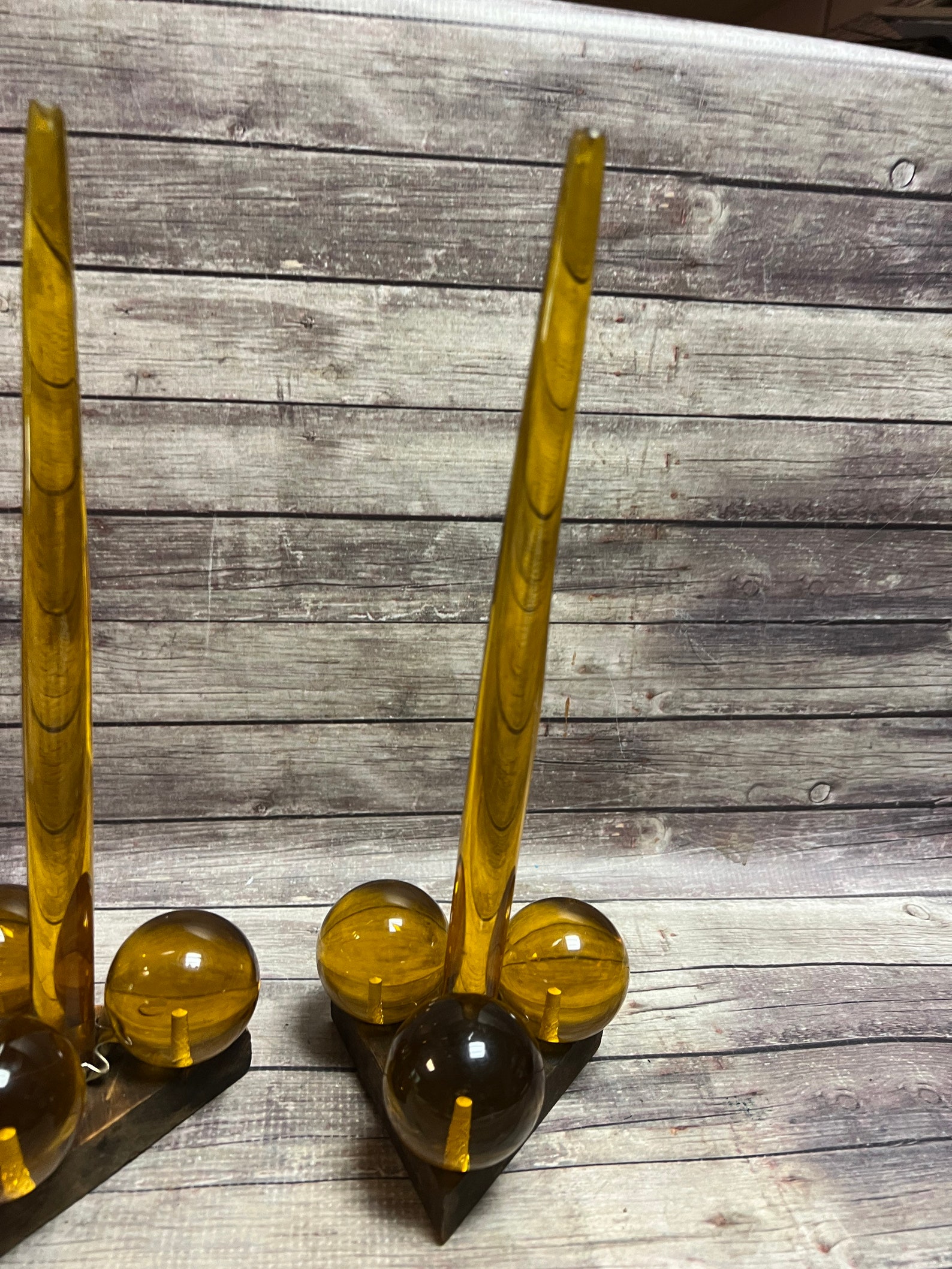 Vintage Lucite Grape Candle Holders With 3 Grapes and 2 Lucite Etsy