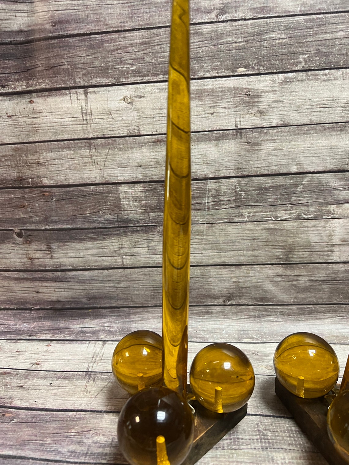 Vintage Lucite Grape Candle Holders With 3 Grapes and 2 Lucite Etsy