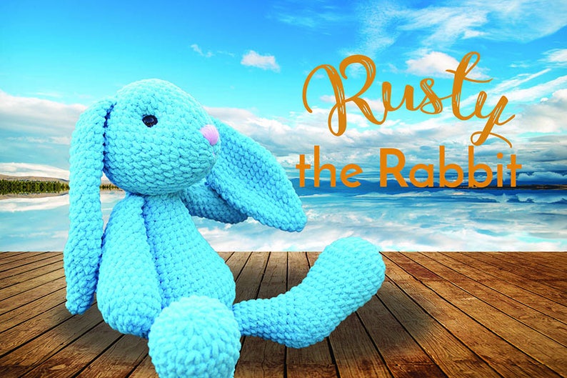 Rusty the Rabbit BIG and Cuddly - PDF Crochet Rabbit / Bunny Pattern - Etsy