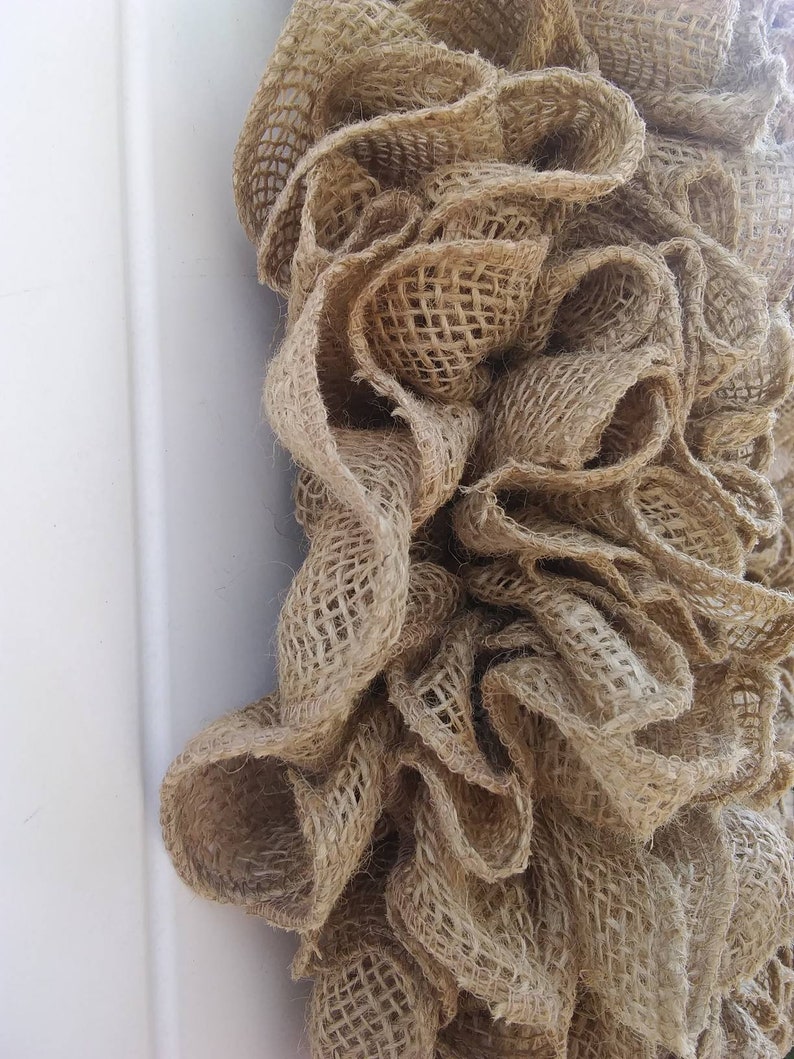 Rustic Burlap Wreath Rustic Burlap Decor Simple Burlap | Etsy