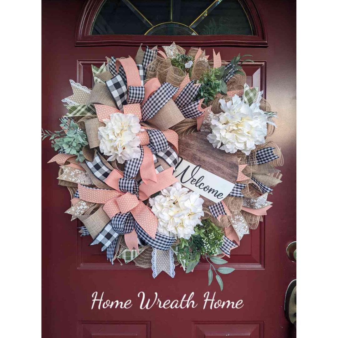 Spring Wreath, Summer Wreath, Floral Spring Wreath, Everyday Wreath ...