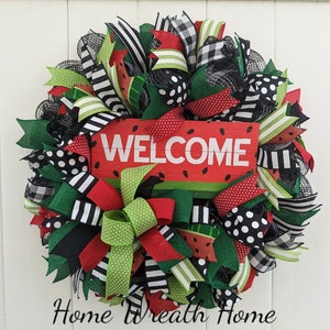 Watermelon Wreath, Summer Wreath, Wreath for Summer, Watermelon Decor, Summer Porch Decor