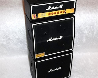 Marshall JCM800 Lead 1960 Series Replica Miniature Electric Guitar Mini Amp Stack Model Ltd White