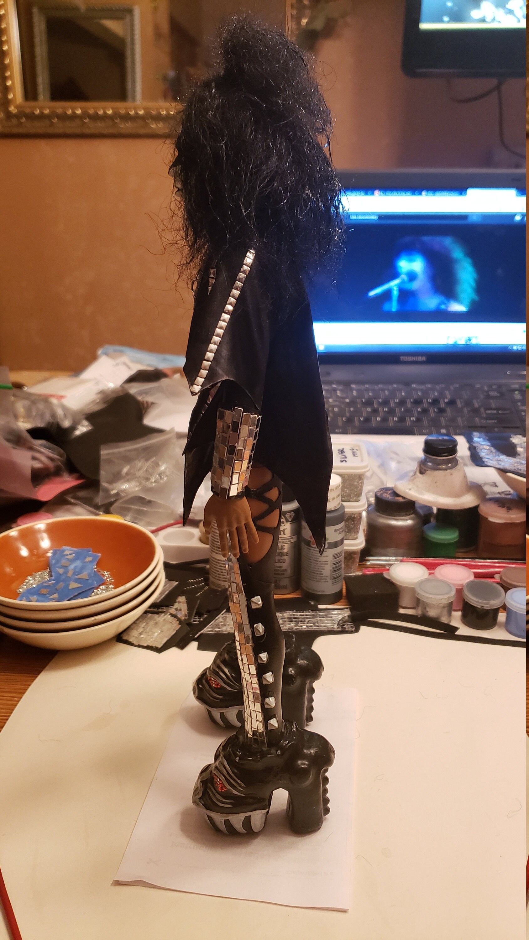 KISS Gene Simmons Love Gun Demon Miniature Custom 12 Inch 1