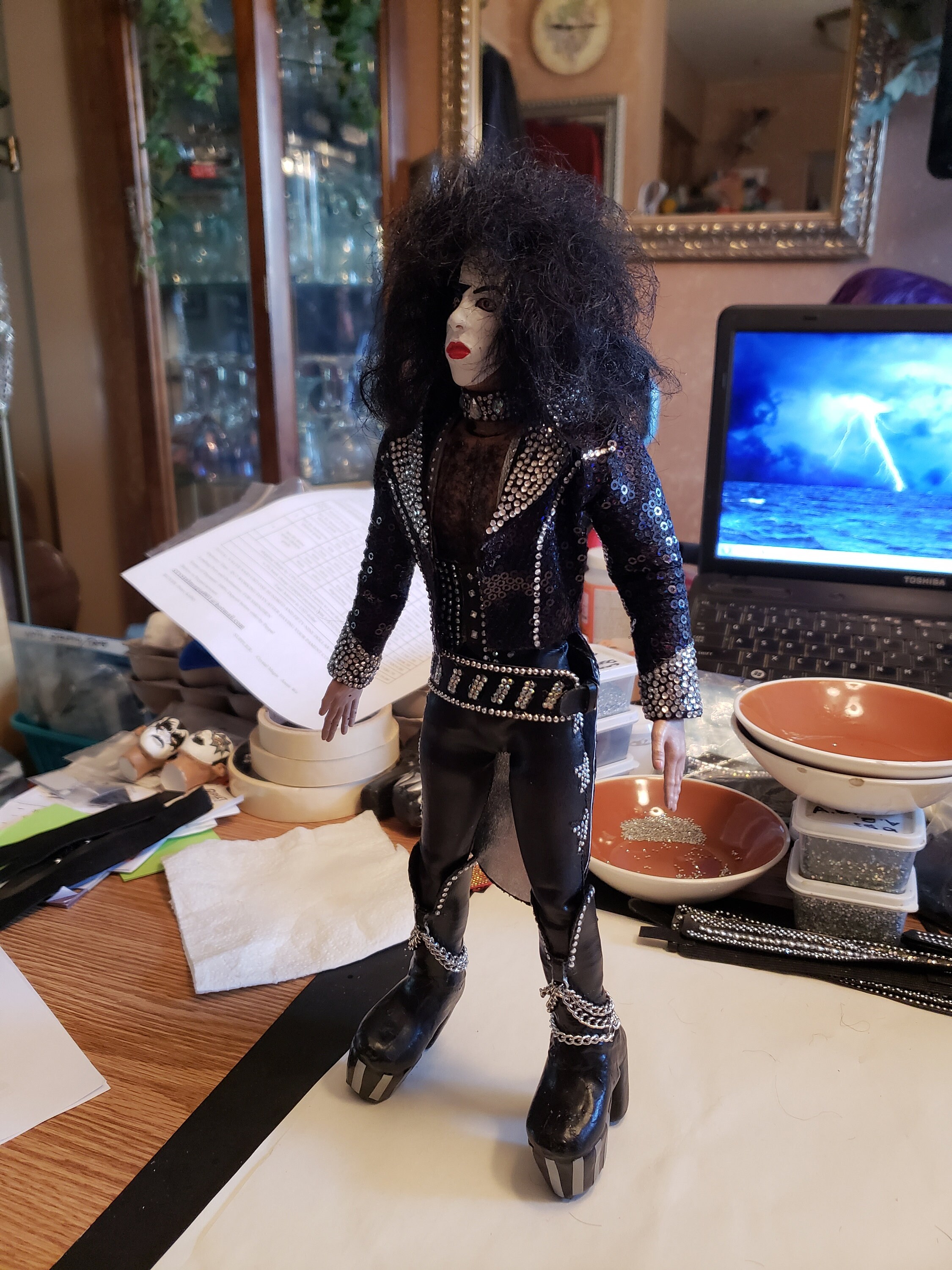 KISS Paul Stanley Love Gun 1977 Custom 1/6 Scale Replica
