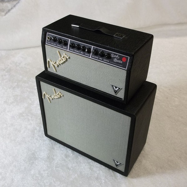 Fender Amplificador Réplica Banda Miniatura Master Modelo Artesanal Guitarra Eléctrica Mini Stack Amp