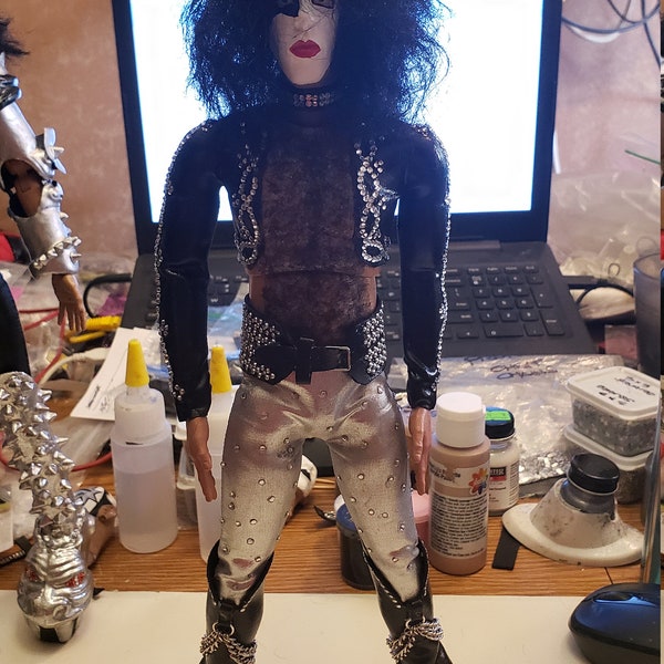 KISS Paul Stanley 1978 Solo Album Custom 1/6 Scale Replica Handcrafted Doll Figure Not MEGO