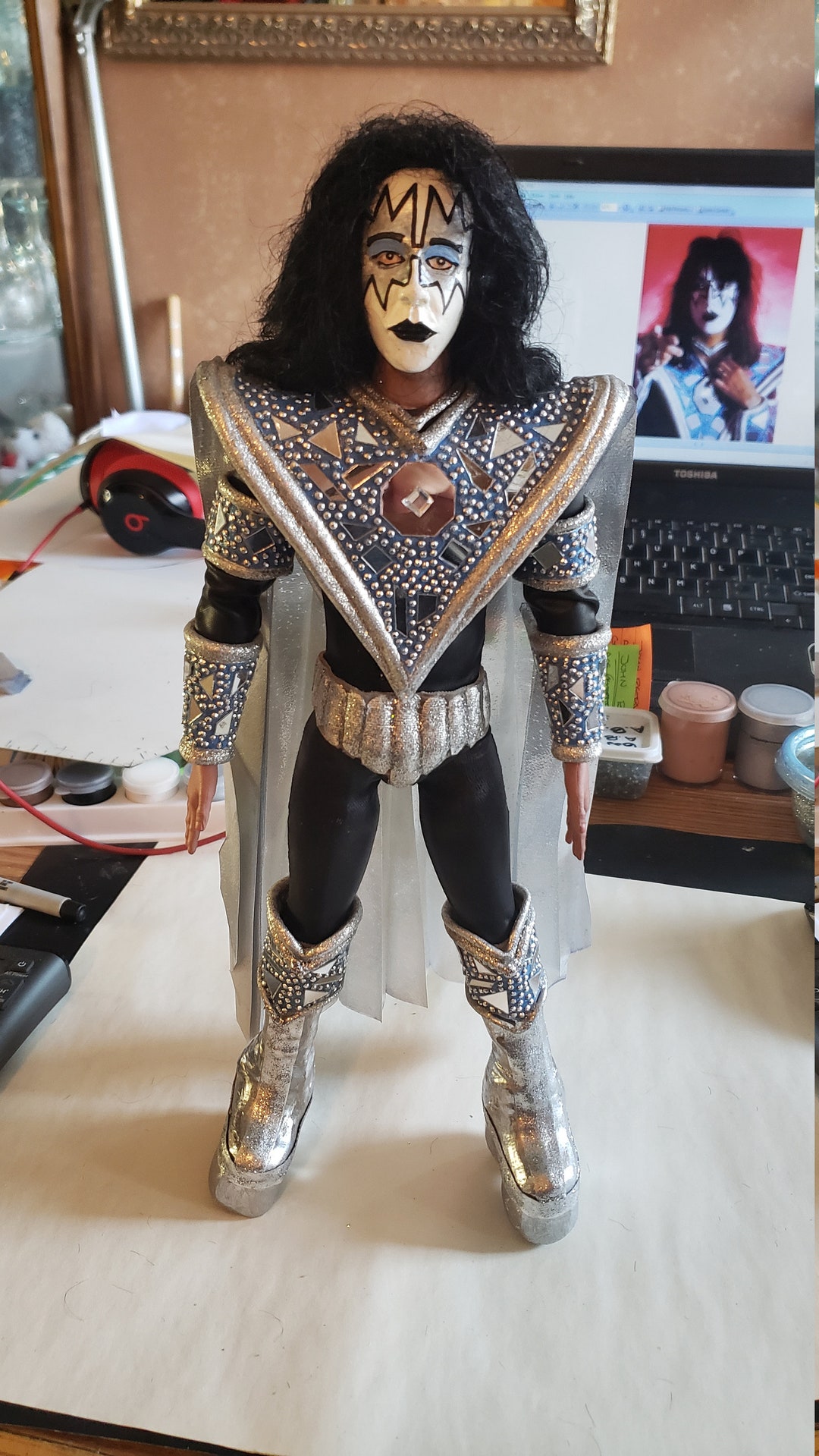 KISS Ace Frehley Miniature Dynasty Custom 12 Inch 1:6 Figure KISS Ace Frehley Miniature Dynasty Custom 12 Inch 1:6 Figure