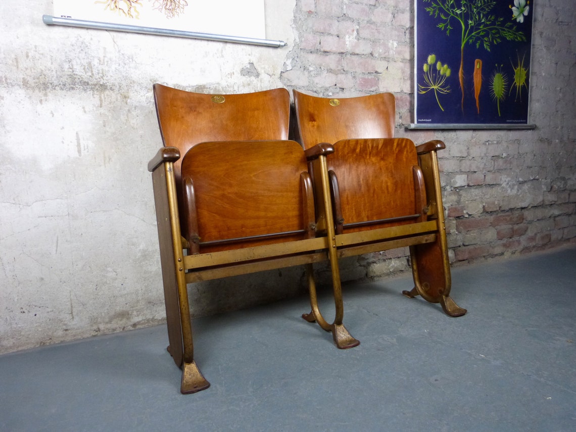 Vintage Mid Century Cinema Chairs by Fibrocit Cinema Chair Etsy