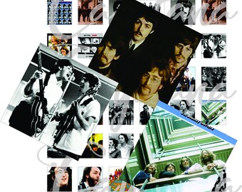 The Beatles Vol.2 instant download 1x1 inch images for pendant or scrapbook Digital Collage Sheet No.86