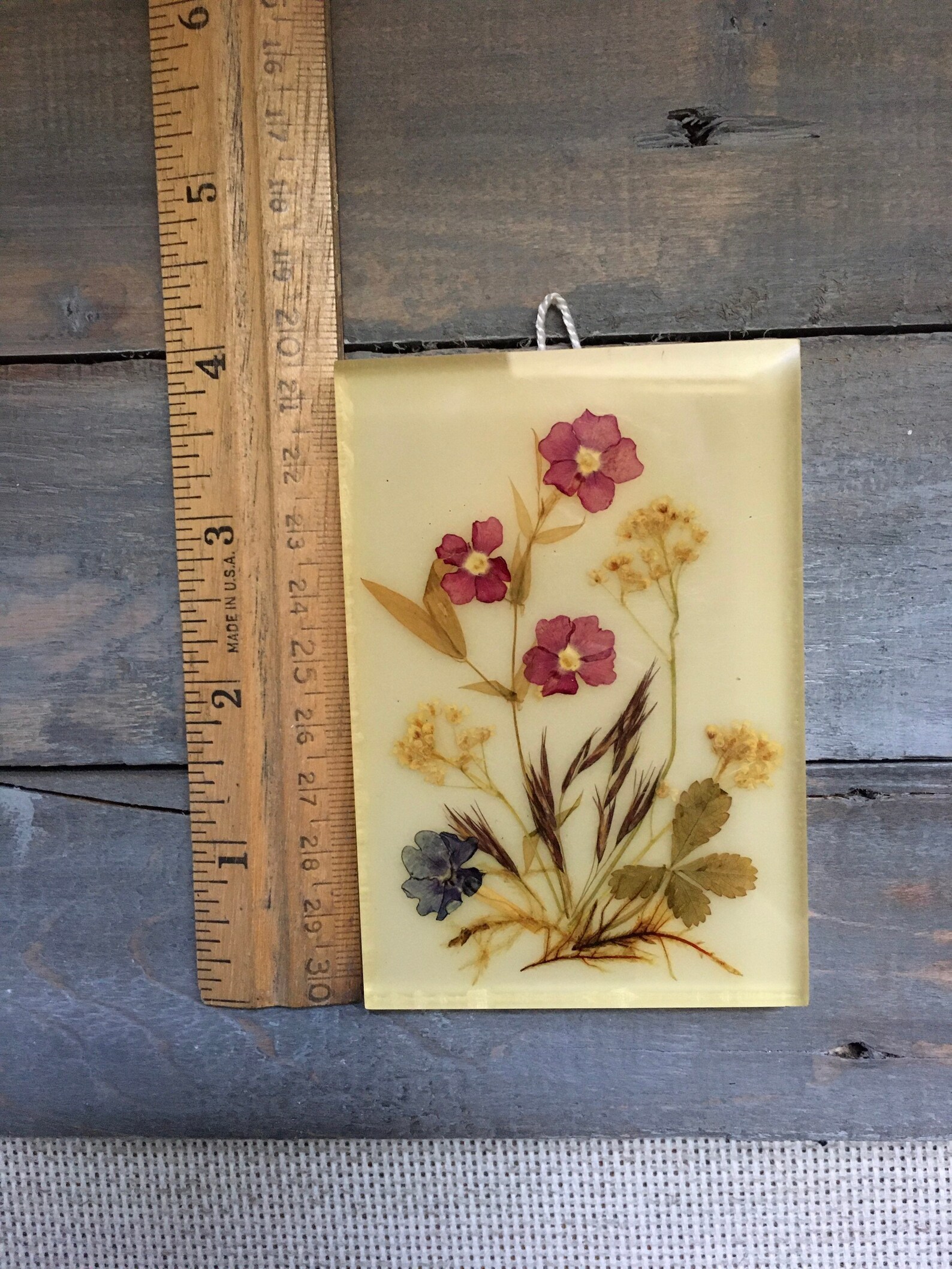 Vtg Cottagecore Victorian Pressed Flower Resin Art Lot Etsy
