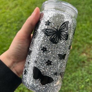 Snowglobe butterfly tumber 16oz