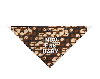 Indo Fur Baby (Brown Batik) - Pet Bandana, Indo, Dutch Indo, Pets, Batik, Indonesian, Indo Pride