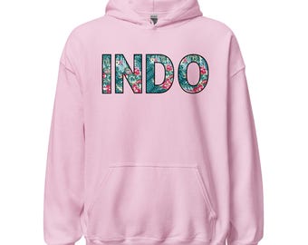 NEW DESIGN - INDO Teal/Pink Batik Hoodie