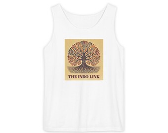 The Indo Link - Unisex Garment-Dyed Tank Top, indo link, indo, dutch indo, indo pride, indonesia