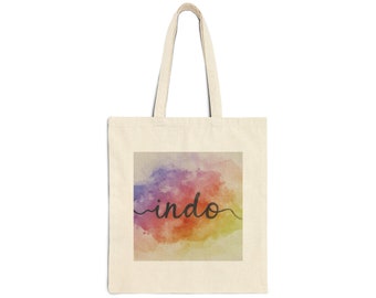 INDO Tote (watercolor) - Cotton Canvas Tote Bag