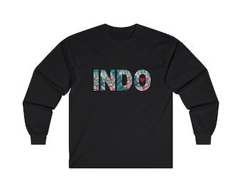 INDO - Teal Batik, Unisex Ultra Cotton Long Sleeve Tee