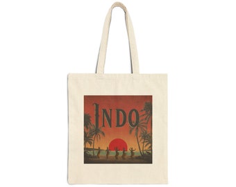 INDO Tote (island sun) - Cotton Canvas Tote Bag