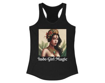 Indo Girl Magic - Women's Ideal Racerback Tank, Indo Girl, Indo Pride, Dutch Indo, Batik