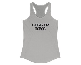 Lekker Ding - Women's Ideal Racerback Tank, indo, dutch indo, indo pride, dutch, wayang, batik