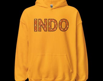 NEW DESIGN - INDO Orange/Red Batik Hoodie