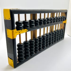 Antique Lotus-Flower Brand Chinese wooden abacus 13 rod/91 beads