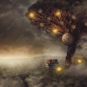 Digital Backdrops for Photographers / Fantasy Tree of Knowledge /Photoshop / Backgrounds and Overlays/