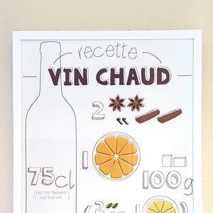 Poster con ricette per vin brulè – Poster di design A3
