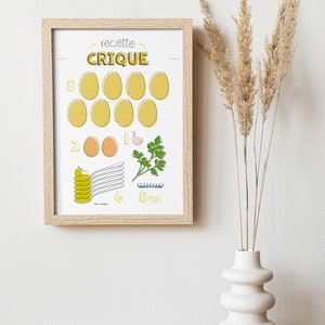 Graphic recipe of french crique Poster 30x40 image 8