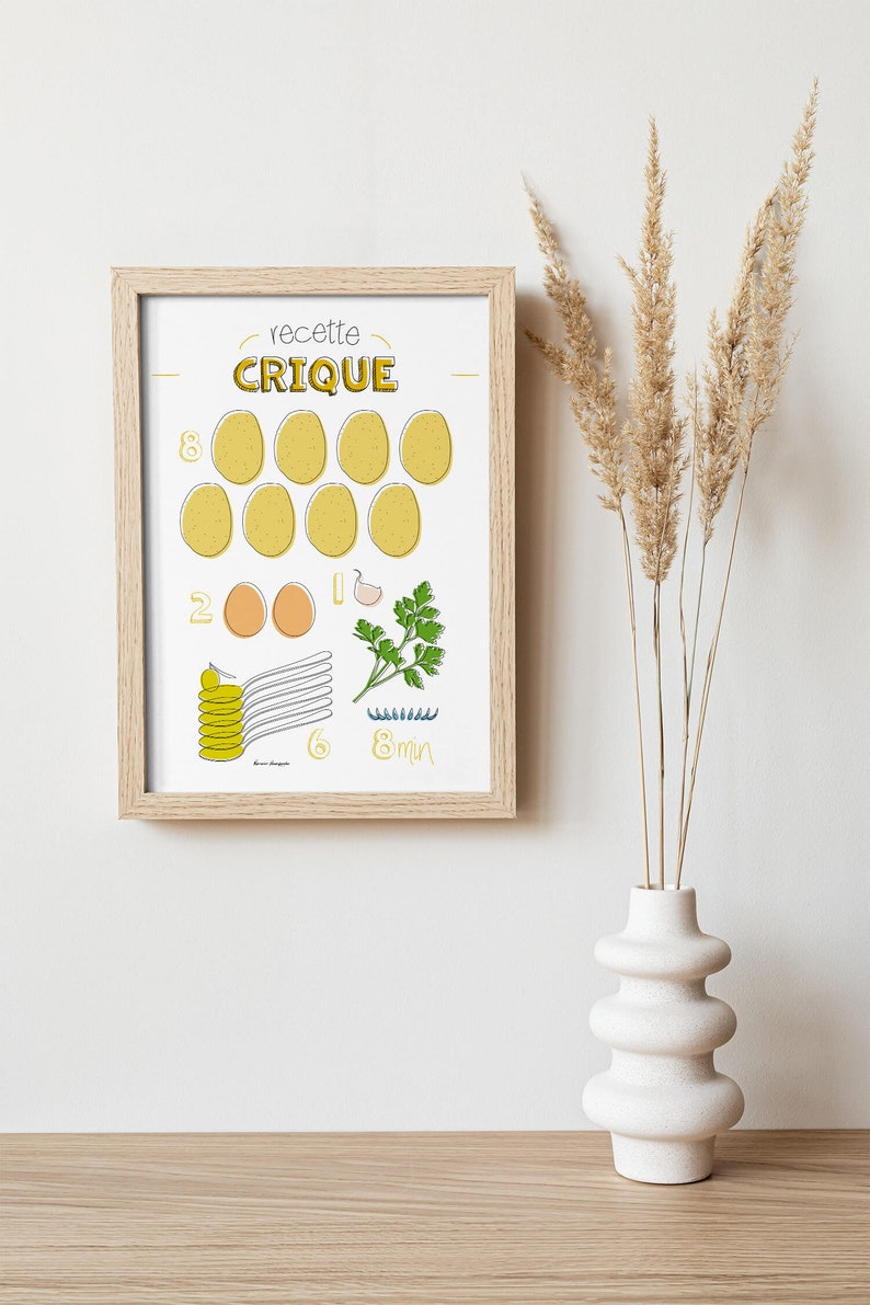 Graphic recipe of french crique Poster 30x40 image 8