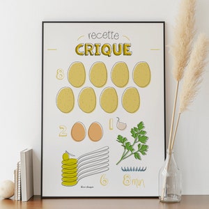 Poster de la recette de la crique, galette de pomme de terre ardéchoise