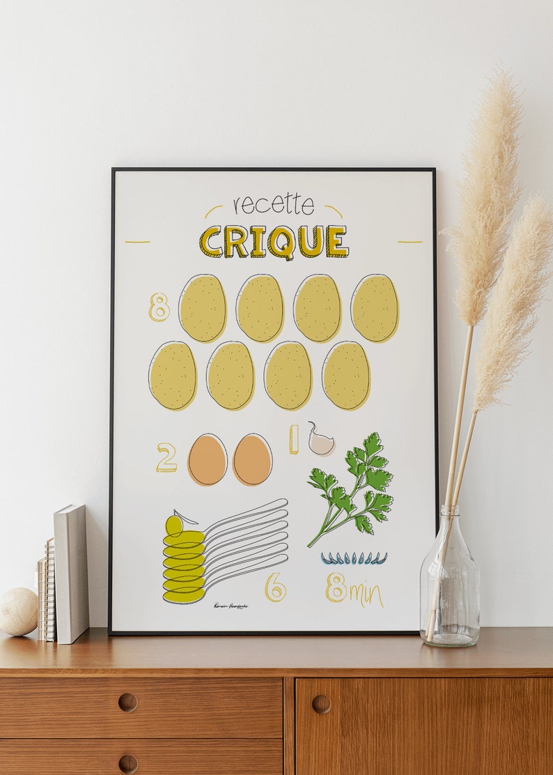 Poster de la recette de la crique, galette de pomme de terre ardéchoise