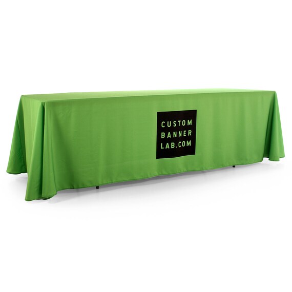 Custom 4 Sided Closed Back Logo Tablecloth Etsy