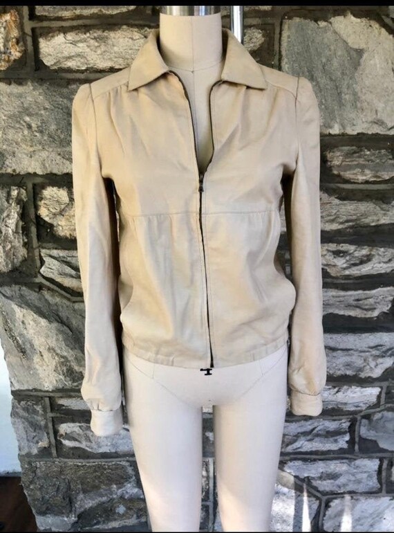 Vintage Miu Miu Womens lightweight leather puffed sle… - Gem