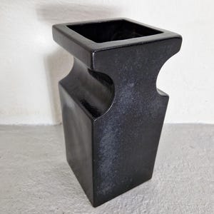 Postmodern Black and Grey Studio Vase, 1980s