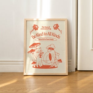 Cute Quote Wall Print, Red Cat Print, Digital Download Print, Retro Wall Decor, Downloadable Prints