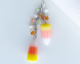 Candy Corn Spine Charm, Planner Charm, Planner Accessory, Travelers Notebook, Charm, Halloween, Fall, Candy, Trick or Treat